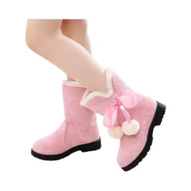 Imagem de Botas De Neve De Pelúcia Para Meninas, Antiderrapantes, Acolchoadas Em
