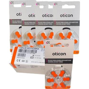Imagem de Pilha Auditiva Oticon 13 - 10 Cartelas (Com 60 Baterias)