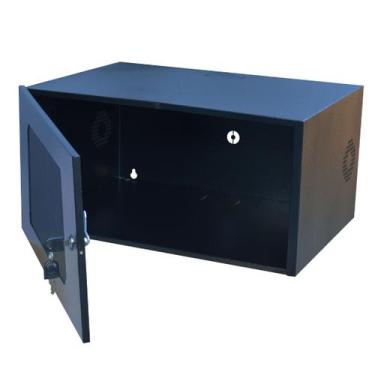 Imagem de Rack Metálico Horizontal 5U DVR Parede Preto Compacto - SS2