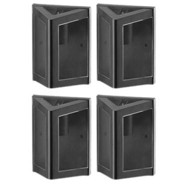 Imagem de Kit 4 Luminárias Arandelas Triangulares Preto Smart Dital