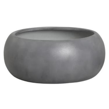 Imagem de Vaso Oval Grande em Cerâmica  Linha Intense Cimento Queimado - Cerâmic