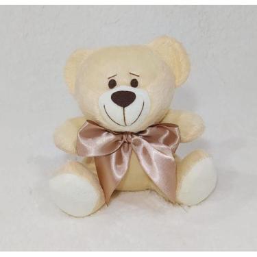Imagem de Urso pelúcia ted pequeno cor bege  14cm, nichos decoração  quartos beb