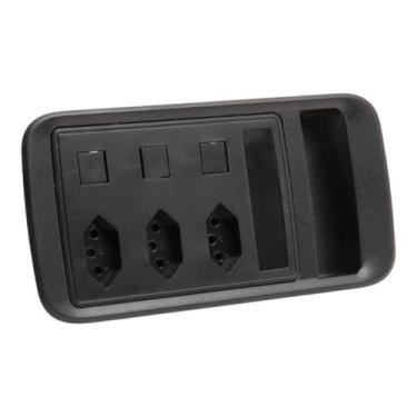 Imagem de Régua Embutir 4 Tomadas 10A 2RJ45 1 USB-C - QTMOV, Preta