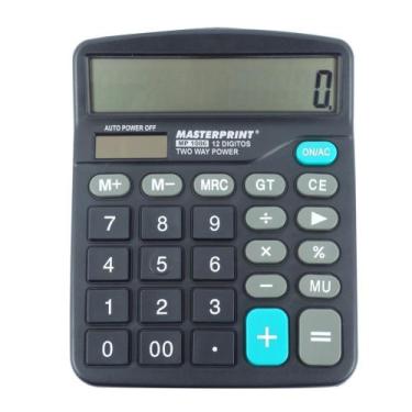 Imagem de Calculadora de mesa 12 digitos mp 1086 - masterprint