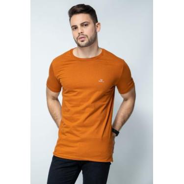 Imagem de Camiseta Gola Careca Básica Raro Malha Menegotti 100% algodão, Laranja