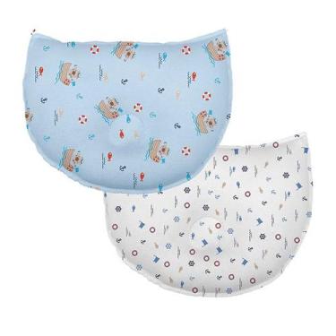 Imagem de Travesseiro Anatômico Malha Estampado Bebê Infantil 25x17cm Incomfral 