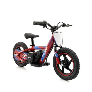 Imagem de Bicicleta Vermelha Elétrica Infantil MXF E-biker Aro 12: Equilíbrio e 