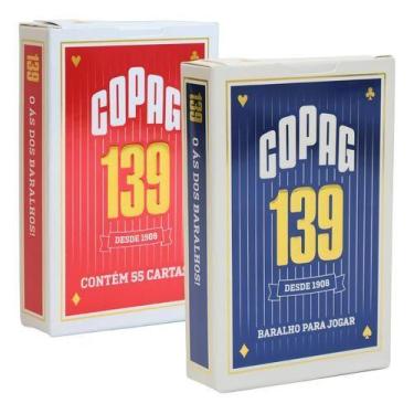 Imagem de Kit 2 Jogo Baralho Profissional Copag 139 54 Cartas