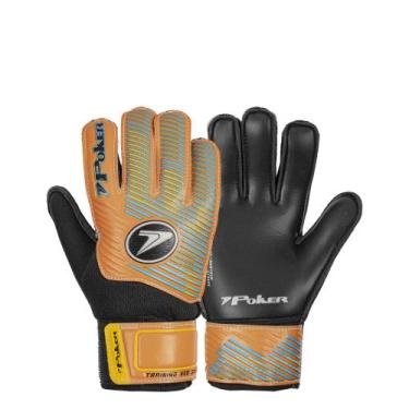 Imagem de Luva De Goleiro Training Futebol De Campo Neo Júnior Poker, Laranja, 7