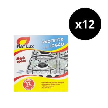 Imagem de Kit 144 Folhas Forra Fogão 4 e 6 Bocas Fiat Lux