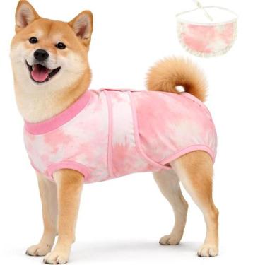 Imagem de Traje de recuperação pós-cirúrgica para cães YibooAura com conjunto de