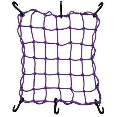 Imagem de Redinha Elástica Aranha Bagageiro Moto E Bike Cor Roxo Tam P - NACIONA
