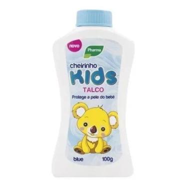 Imagem de Talco infantil cheirinho kids protege a pele do bebê blue ou pink Phar
