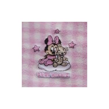 Imagem de Manta baby Bordada Infantil Jolitex - Disney - Rosa, Minnie com ursinh