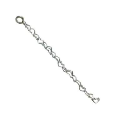 Imagem de Extensor Prata Legítima 925 Coração 10 Cm - Lojas La&Ny, Prata, 10 cm