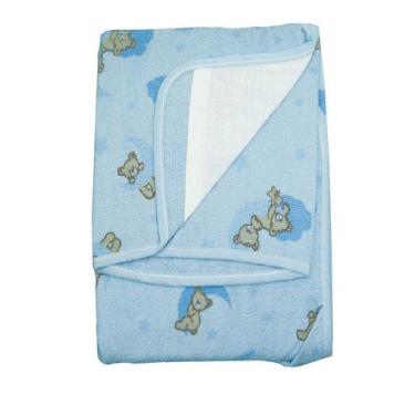 Imagem de Toalha Fralda Caricia Baby Azul