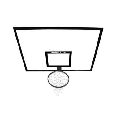 Imagem de Par tabelas oficiais para basquete com aro e rede - Klopf, Único, Bran