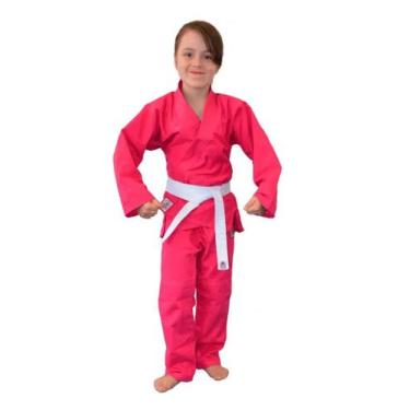 Imagem de Kimono Jiu Jitsu Keiko Juvenil Universal - Rosa, Rosa, M3