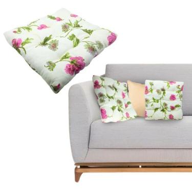 Imagem de Kit 10 Assento Para Cadeira Futon 40x40cm Cores Variadas Estampadas - 