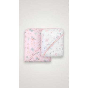 Imagem de Kit 2 Toalha Bebê com Capuz 80x80cm Algodão - Congratulations Store