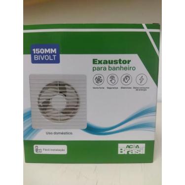 Imagem de Exaustor Plastico Banheiro Bivolt 150mm - Branco  5639 - AC&A