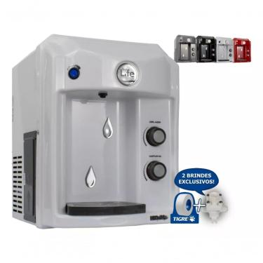 Imagem de Purificador de Agua Sobre Pia Top Life Alcalino 9 Estagios Agua Alcalina Ionizada Ozônio e Magnesio Branco 110V