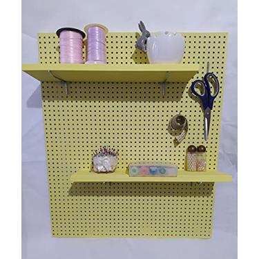 Imagem de KIT Pegboard Artesanal em MDF amarelo