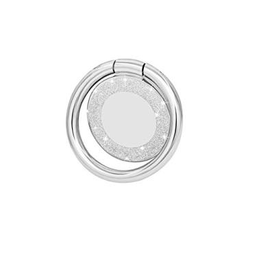 Imagem de Suporte de anel de celular com glitter, anel de telefone brilhante, suporte para celular, aderência de anel de dedo, Prata