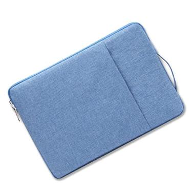 Imagem de Cicilin Capas Bolsa para Laptop com Alça Pasta de Negócios Fina Compatível com Laptops de 15,6 polegadas (Azul)