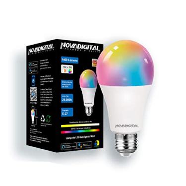 Imagem de Lâmpada Inteligente Wifi NovaDigital 15W Lâmpada Branco Frio + RGB APP Tuya Smart 16 Milhões de Cores