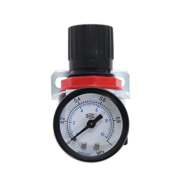 Imagem de AR2000 1/4" Fio Bsp. Válvula de redução do regulador de pressão do compressor de ar pneumático 4mm 6mm 8mm 10mm 12mm Acessórios de conector YYDFPIIA (Color : AR2000 w PC8mm)