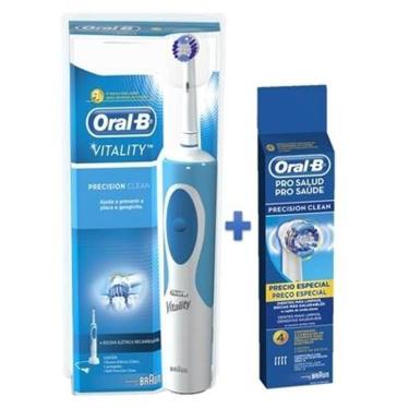 Imagem de Escova Elétrica Oral-B Vitality Precision Clean - 220v+ Refil Oral-B Precision clean com 4 unidades