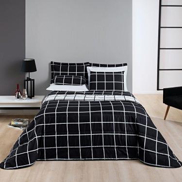 Imagem de Cobre Leito Queen Square Micropercal 200 Fios 3Pç - Preto