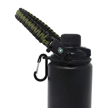 Imagem de One MissionX Alça Paracord para garrafa Yeti Rambler (serve para garrafas de 12/18, 26, 1020 g, verde militar/Comp+Starter)