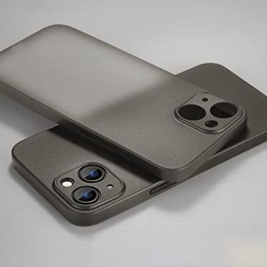 Imagem de Capa de telefone fosca ultra fina de 0,3 mm para iphone 11 12 13 mini pro xs max x xr capa dura pp transparente para iphone 7 8 plus se 2020, preta, para iphone 12 mini