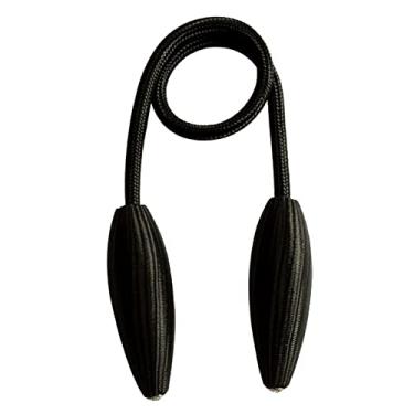 Imagem de Cintos de suspensão de liga de pelúcia de forma arbitrária cordas de retenção de cortina hastes acessórios, preto, 1 peça