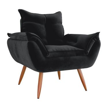 Imagem de Poltrona Tóquio em Tecido Veludo Turkey Estrutura em Eucalipto Matrix