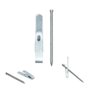 Imagem de Conjunto de ganchos e pregos de substituição para grandes ganchos de parede – Pacote com 5 – Suporta 27 kg