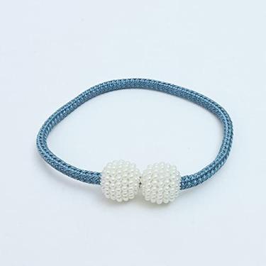 Imagem de Amarrações de cortina Correias e cordas de cortina sem atração magnética sem perfurações para armazenar acessórios de fivela de cortina magnética, T4,4 pcs