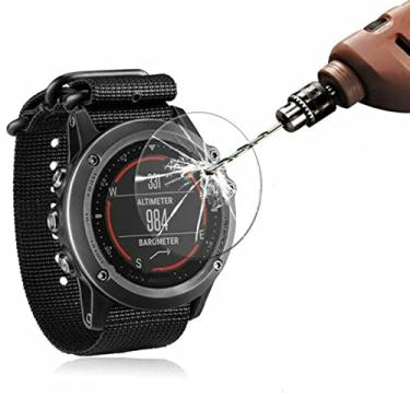 Imagem de MOOKEENONE Protetor de tela transparente de vidro temperado para relógio Garmin Fenix5