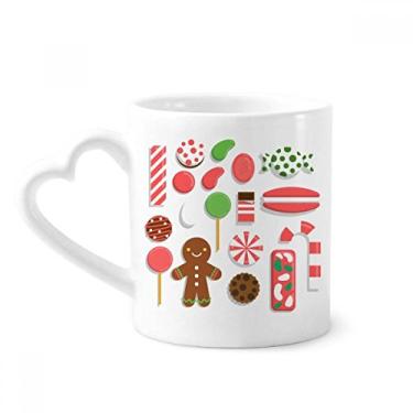 Imagem de Caneca com estampa de presente de infância Feliz Natal Caneca de café cerâmica copo de coração de vidro