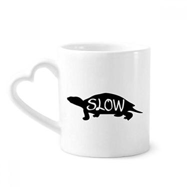 Imagem de Caneca natural com contorno de animal tartaruga preta caneca de café cerâmica copo de coração de vidro