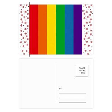 Imagem de Rainbow Gay Lésbicas Bissexuais LGBT Natal Flor Celebração Cartão postal Bênção