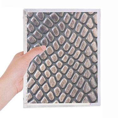 Imagem de Caderno de couro com design abstrato e folhas soltas recarregáveis