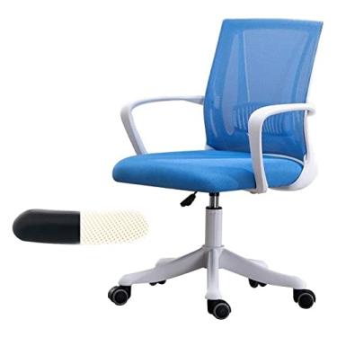 Imagem de cadeira de escritório Cadeira E-sports Cadeira de escritório giratória de elevação ergonômica Cadeira de computador Poltrona ergonômica Cadeira de assento estofado (cor: azul) needed