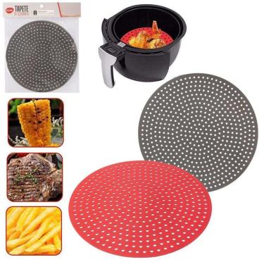Imagem de Tapete De Silicone Fritadeira Air Fryer Modelo Jumbo 24Cm
