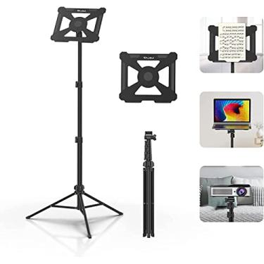 Imagem de ULANZI Suporte de tripé para projetor, LT01 tripé dobrável para laptop, suporte de música, multifuncional, racks de DJ de 360°, ajuste horizontal de 59,9 cm a 149,9 cm para computador, livro, notas