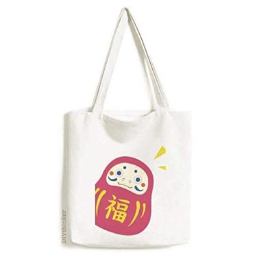 Imagem de Bolsa de viagem japonesa Lucky Toy sacola de lona bolsa de compras casual