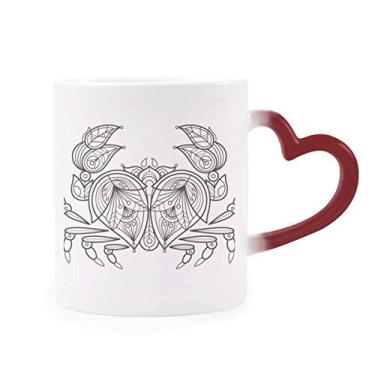 Imagem de Caneca Ocean Paint Run Red Line sensível ao calor Caneca vermelha muda de cor vermelha