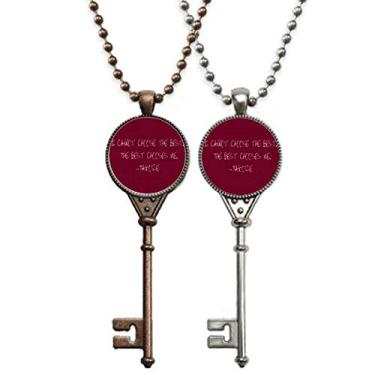 Imagem de OFFbb-USA Colar Qoutes Healing Sentences Best Choose Me Chaveiro Pingente Joias Decoração de Casal